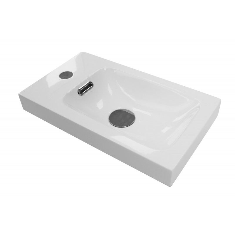 Lave-mains résine L41,5 x P23,5 cm Blanc HAMPTON