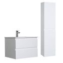 Ensemble meuble double vasque blanc 60cm + vasque + colonne