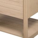 Ensemble de Salle De Bain Meuble Chêne 70 cm + Colonne de rangement Chêne 145 cm ATOLL