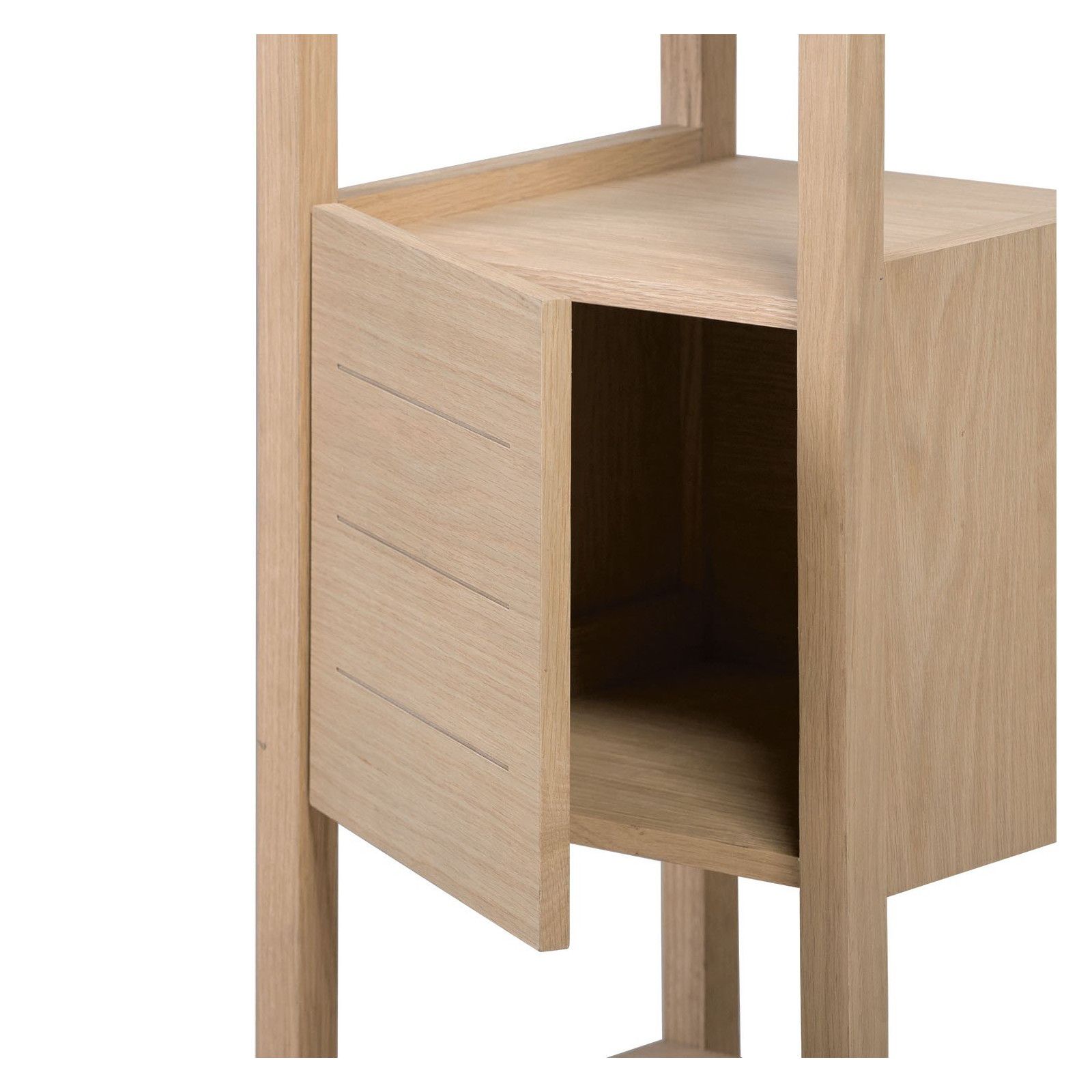 Ensemble de Salle De Bain Meuble Chêne 120 cm + Colonne de rangement Chêne 145 cm ATOLL