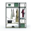 Portant vêtements bois et métal L50 x H200cm PAK Portant vêtements bois et métal L50 x H200cm PAK