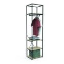 Portant vêtements bois et métal L50 x H200cm PAK Portant vêtements bois et métal L50 x H200cm PAK