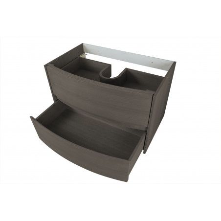 Meuble salle de bain à suspendre 80 cm noir TIGA Meuble salle de bain à suspendre 80 cm noir TIGA