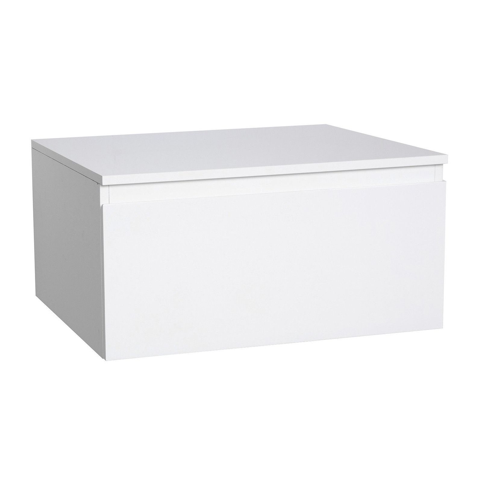 Ensemble de Salle de Bain WILL - Plan suspendu 60 cm + Equerres invisibles + Meuble tiroir + Vasque