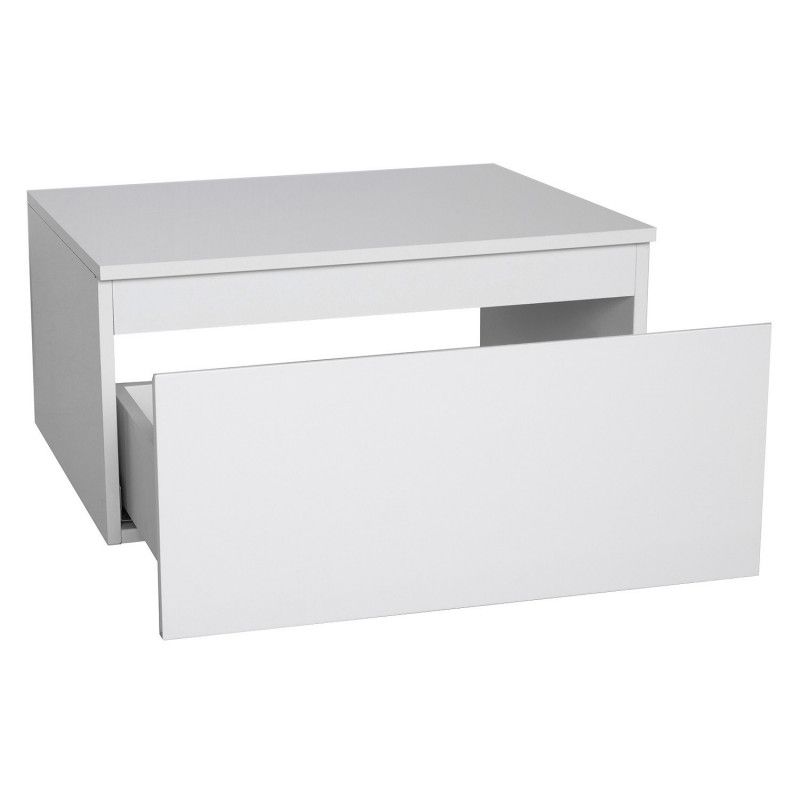 Ensemble de Salle de Bain WILL - Plan suspendu 60 cm + Equerres invisibles + Meuble tiroir + Vasque