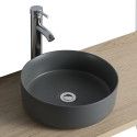 Vasque Salle de bain Ronde à Poser - Ø 37cm Céramique DIEGO