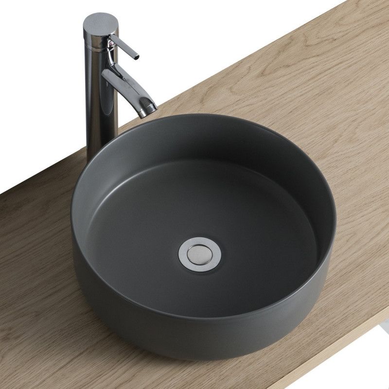 Vasque Salle de bain Ronde à Poser - Ø 37cm Céramique DIEGO
