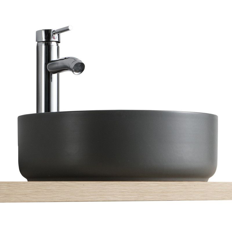 Vasque Salle de bain Ronde à Poser - Ø 37cm Céramique DIEGO