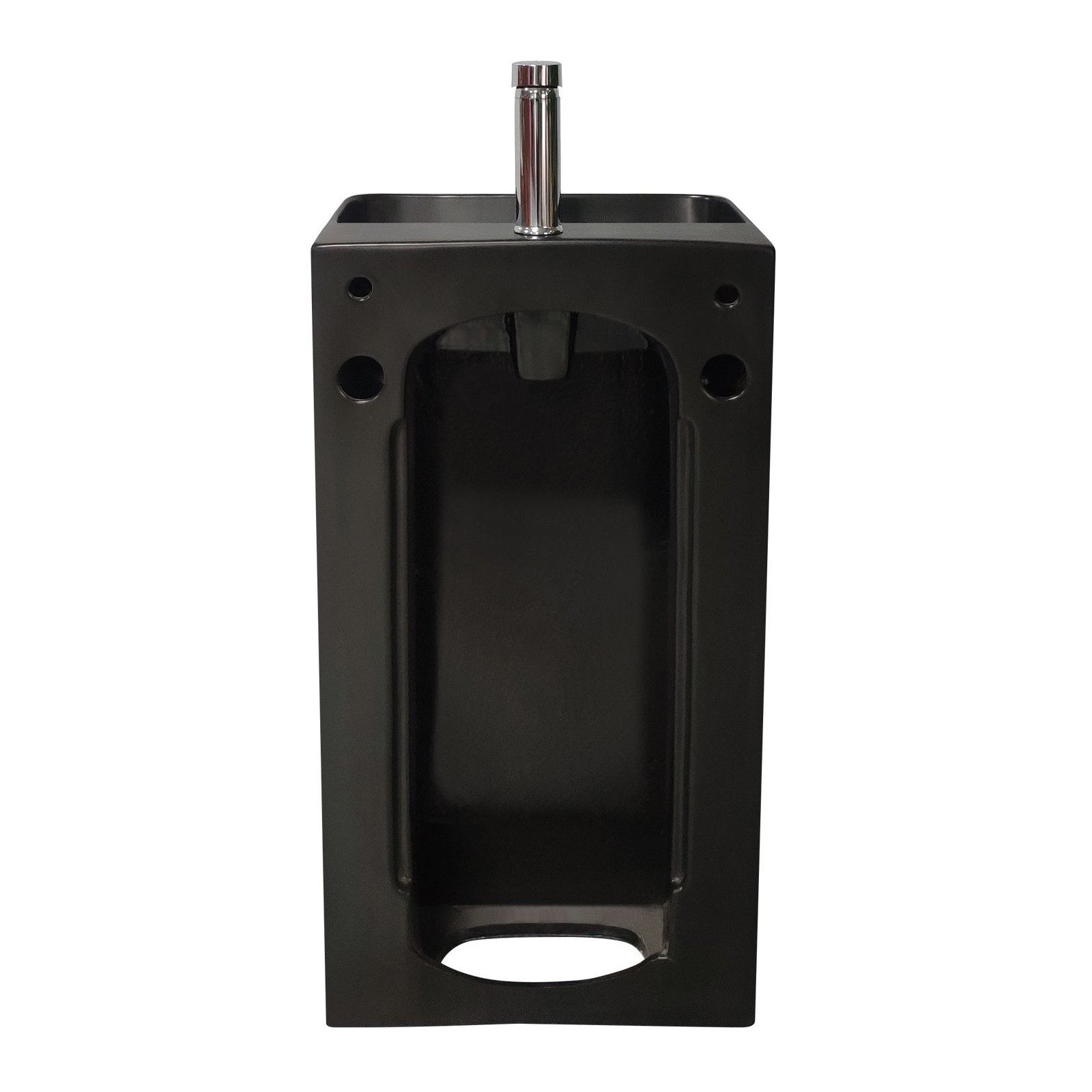 Lavabo Colonne Totem Céramique Noir H85 EKO