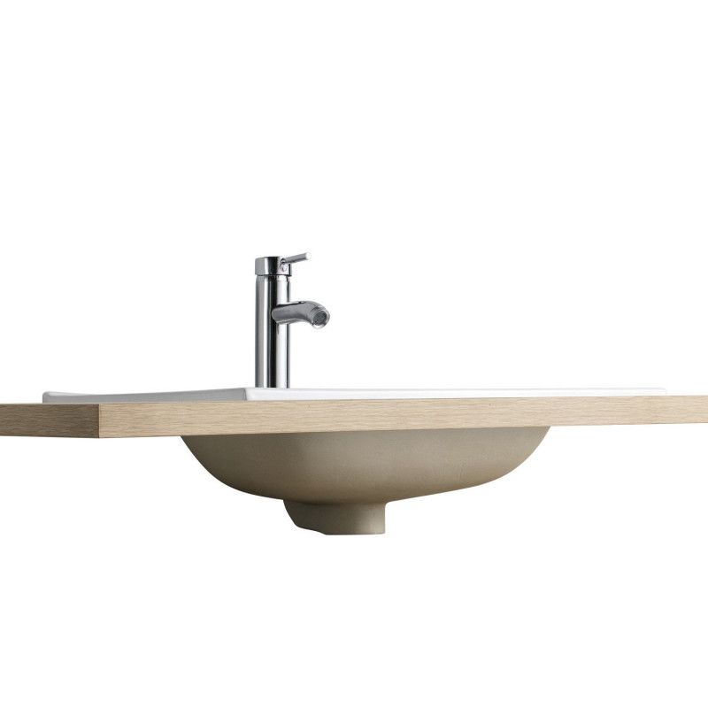 Plan Vasque Blanc Céramique à encastrer 60 cm ILA