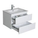 Meuble simple vasque blanc 60cm + vasque