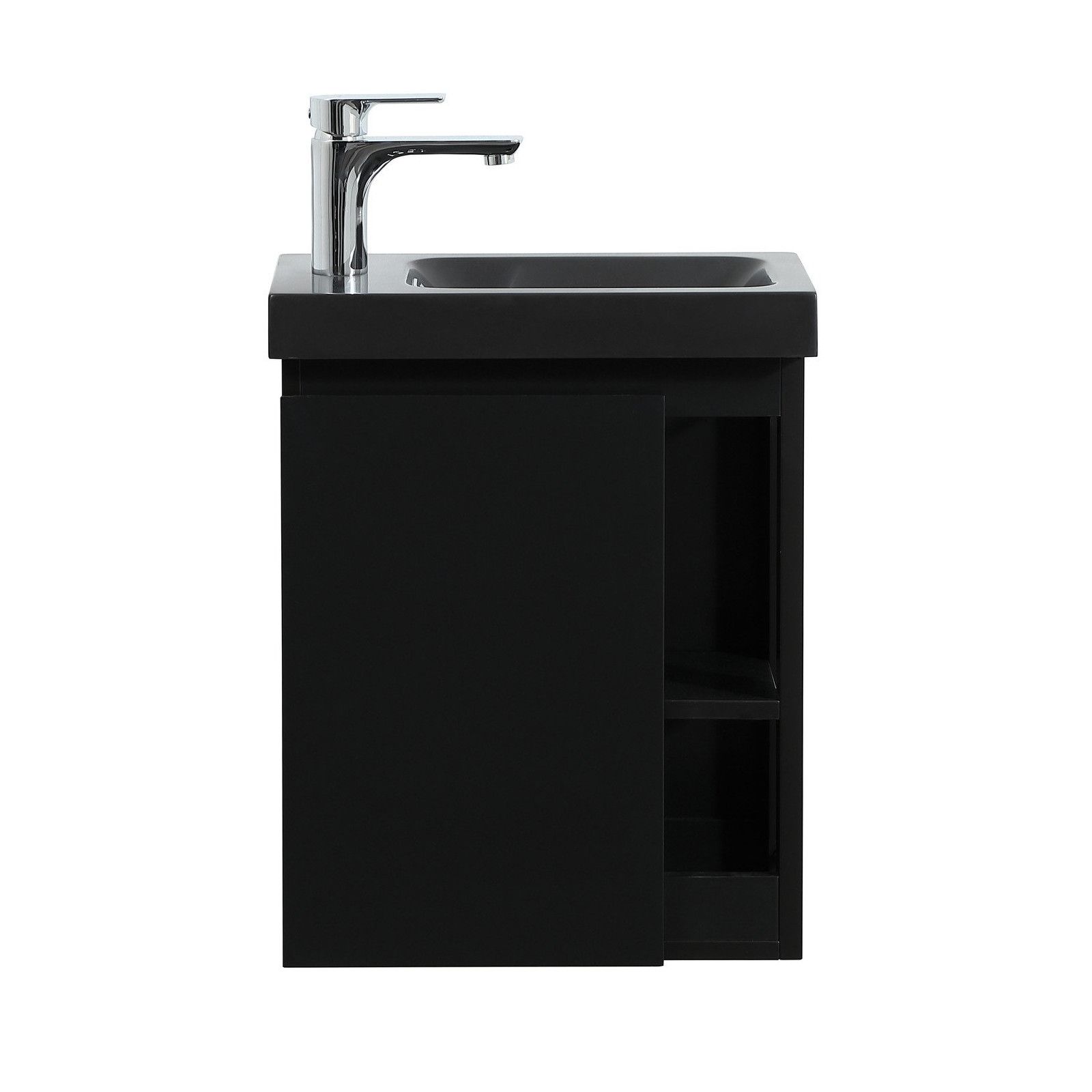 Lave-mains Noir Carbone HAMPTON + Vasque Noire + Miroir L40 cm avec tablette Noire Lave-mains Noir Carbone HAMPTON + Vasque Noire + Miroir L40 cm avec tablette Noire