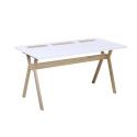 Bureau scandinave Bois/Blanc 150 cm Mobox 