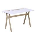 Bureau scandinave Bois/Blanc 120 cm Mobox