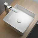 Ensemble de Salle de Bain WILL - Plan suspendu 120 cm + Equerres invisibles + 2 Vasques + 2 Miroirs