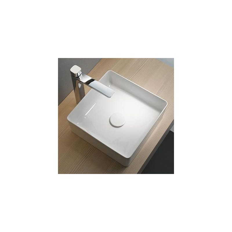 Ensemble de Salle de Bain WILL - Plan suspendu 120 cm + Equerres invisibles + 2 Vasques + 2 Miroirs