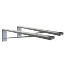 Ensemble de Salle de Bain WILL - Plan suspendu 120 cm + Equerres invisibles + 2 Vasques + 2 Miroirs