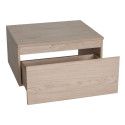 Ensemble de Salle de Bain WILL - Plan suspendu 60 cm + Equerres invisibles + Meuble tiroir + Vasque