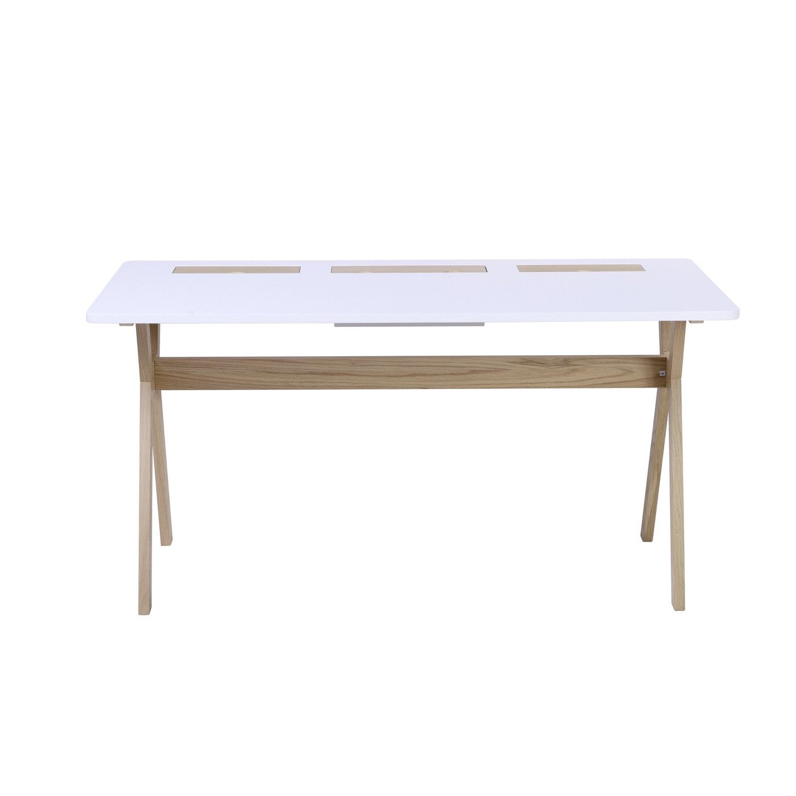 Bureau scandinave Bois/Blanc 150 cm Mobox Bureau scandinave Bois/Blanc 150 cm Mobox