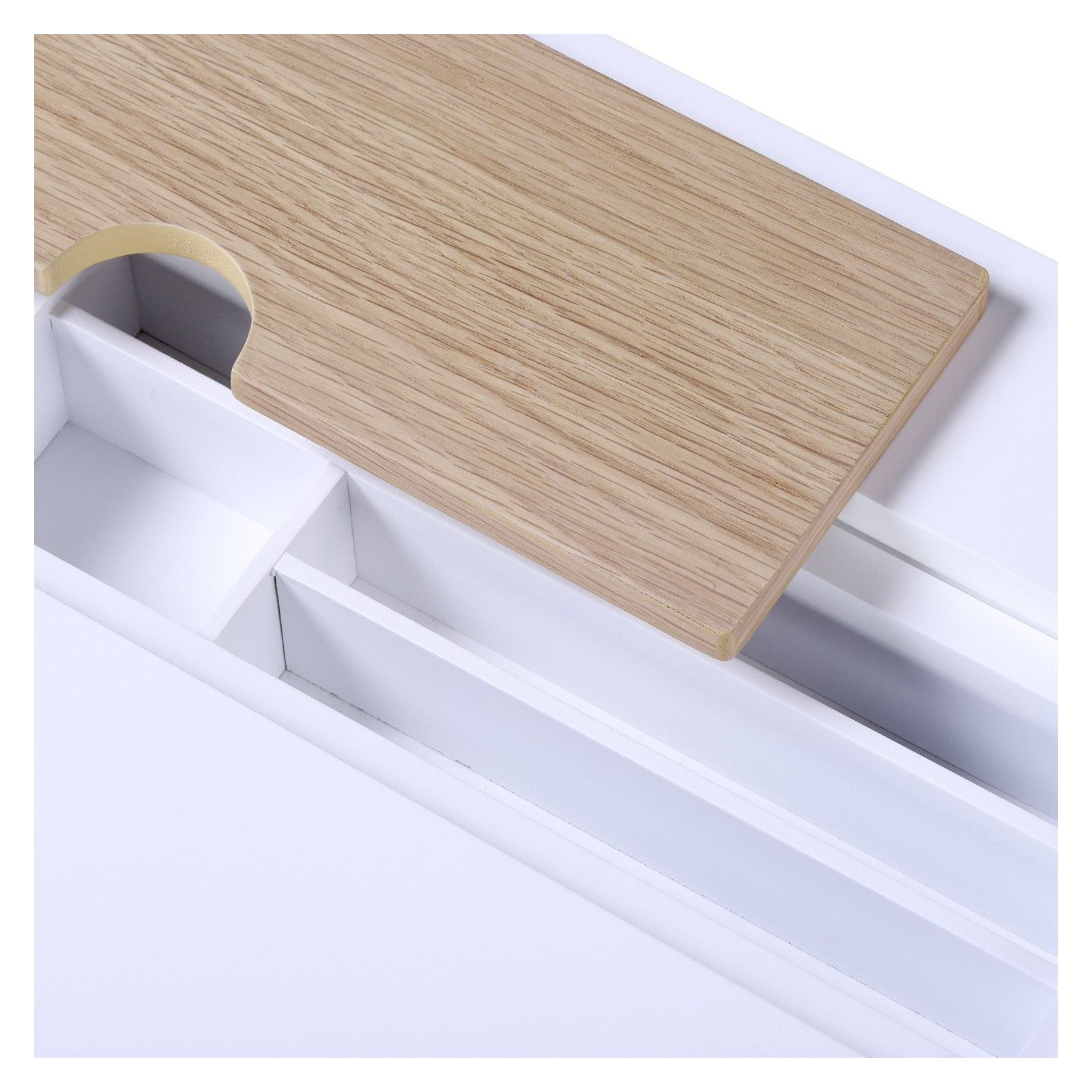 Bureau scandinave Bois/Blanc 150 cm Mobox Bureau scandinave Bois/Blanc 150 cm Mobox