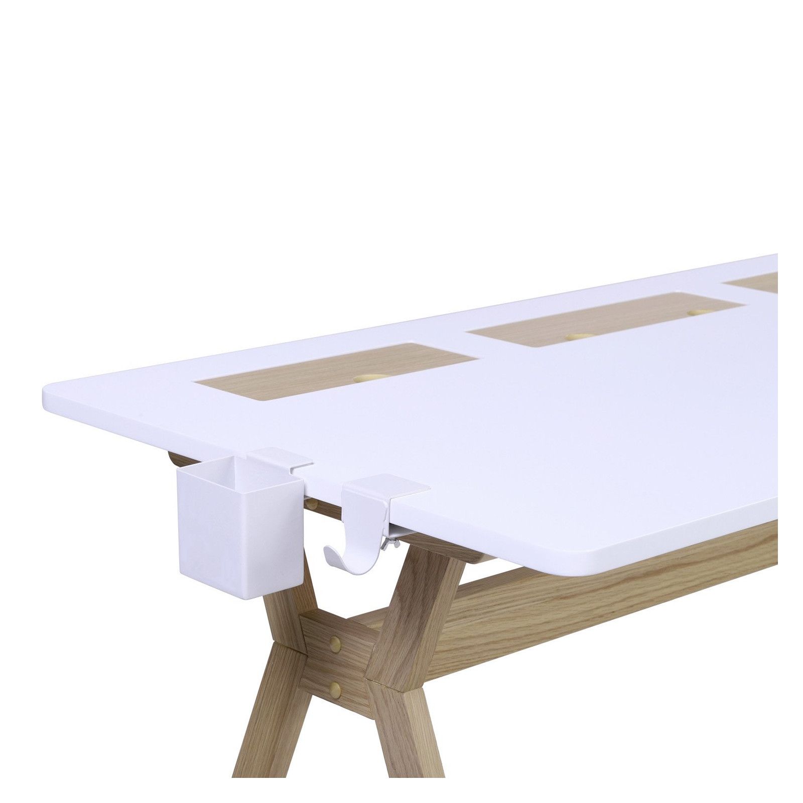 Bureau scandinave Bois/Blanc 150 cm Mobox Bureau scandinave Bois/Blanc 150 cm Mobox