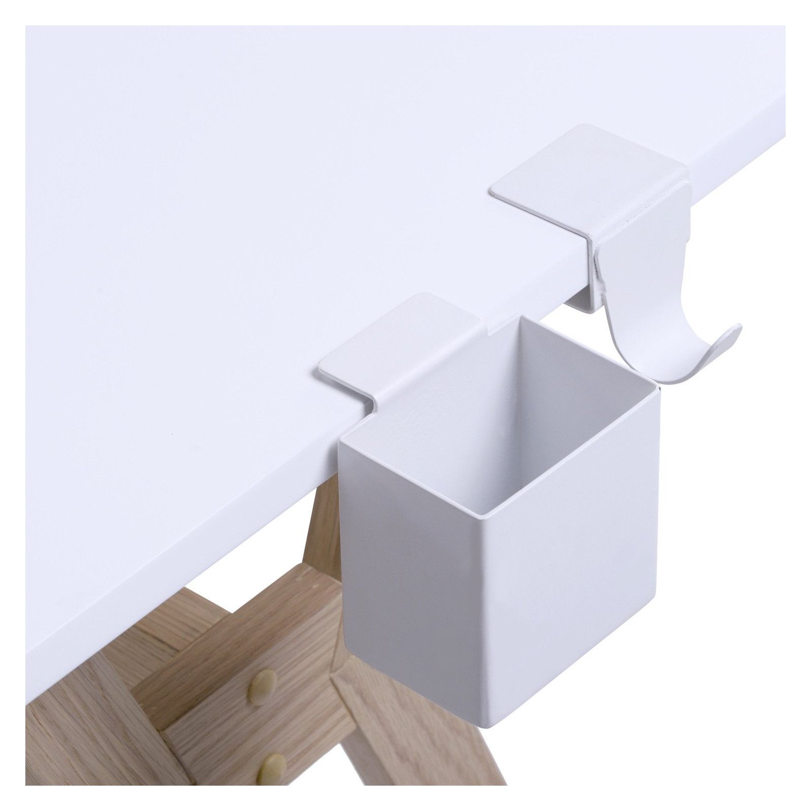 Bureau scandinave Bois/Blanc 150 cm Mobox Bureau scandinave Bois/Blanc 150 cm Mobox