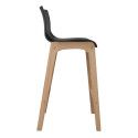 Tabourets de Bar Ilot Central H65cm Bois et Noir TANNA | Lot de 2