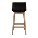 Tabourets de Bar Ilot Central H65cm Bois et Noir TANNA | Lot de 2