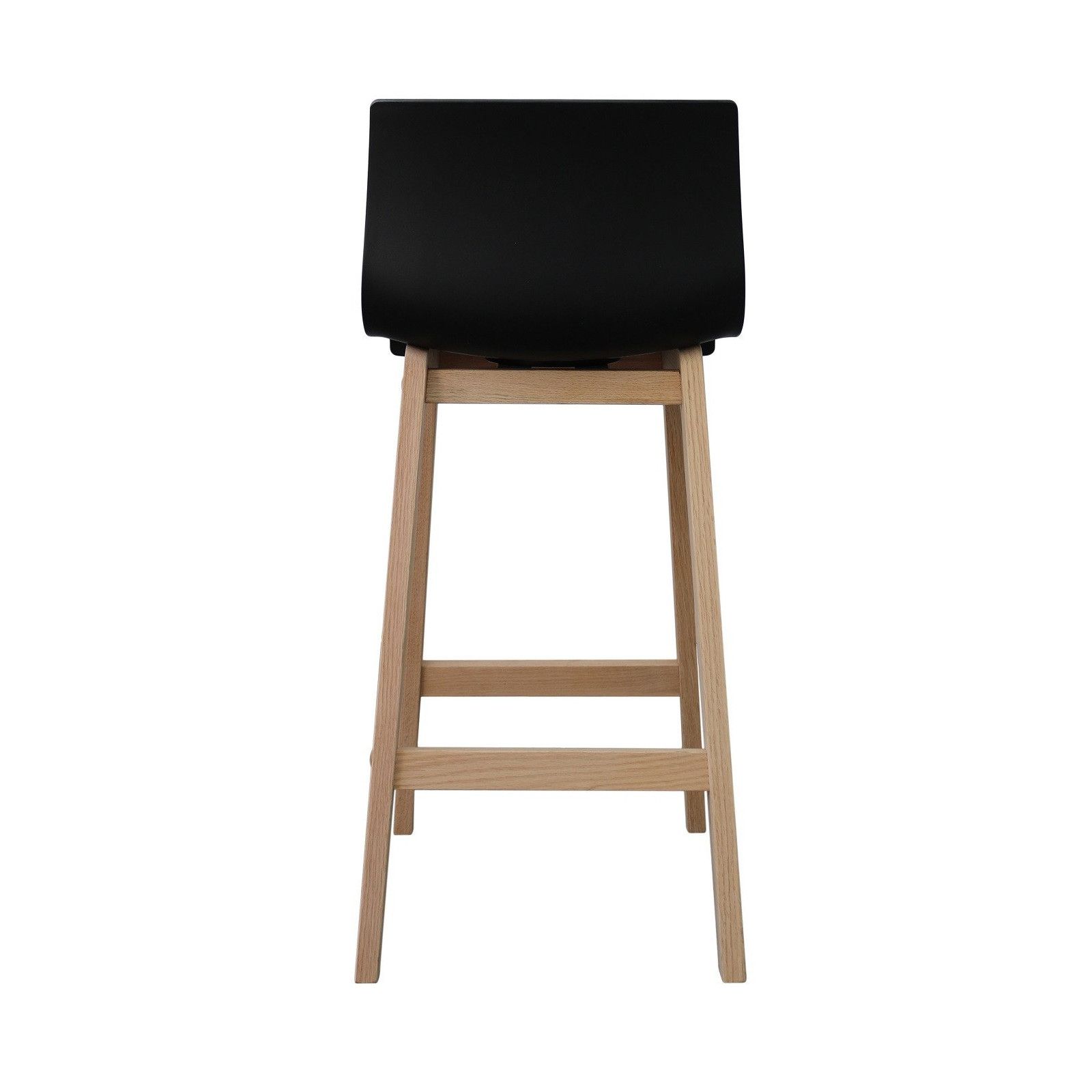 Tabourets de Bar Ilot Central H65cm Bois et Noir TANNA | Lot de 2 Tabourets de Bar Ilot Central H65cm Bois et Noir TANNA | Lot de 2