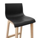 Tabourets de Bar Ilot Central H65cm Bois et Noir TANNA | Lot de 2