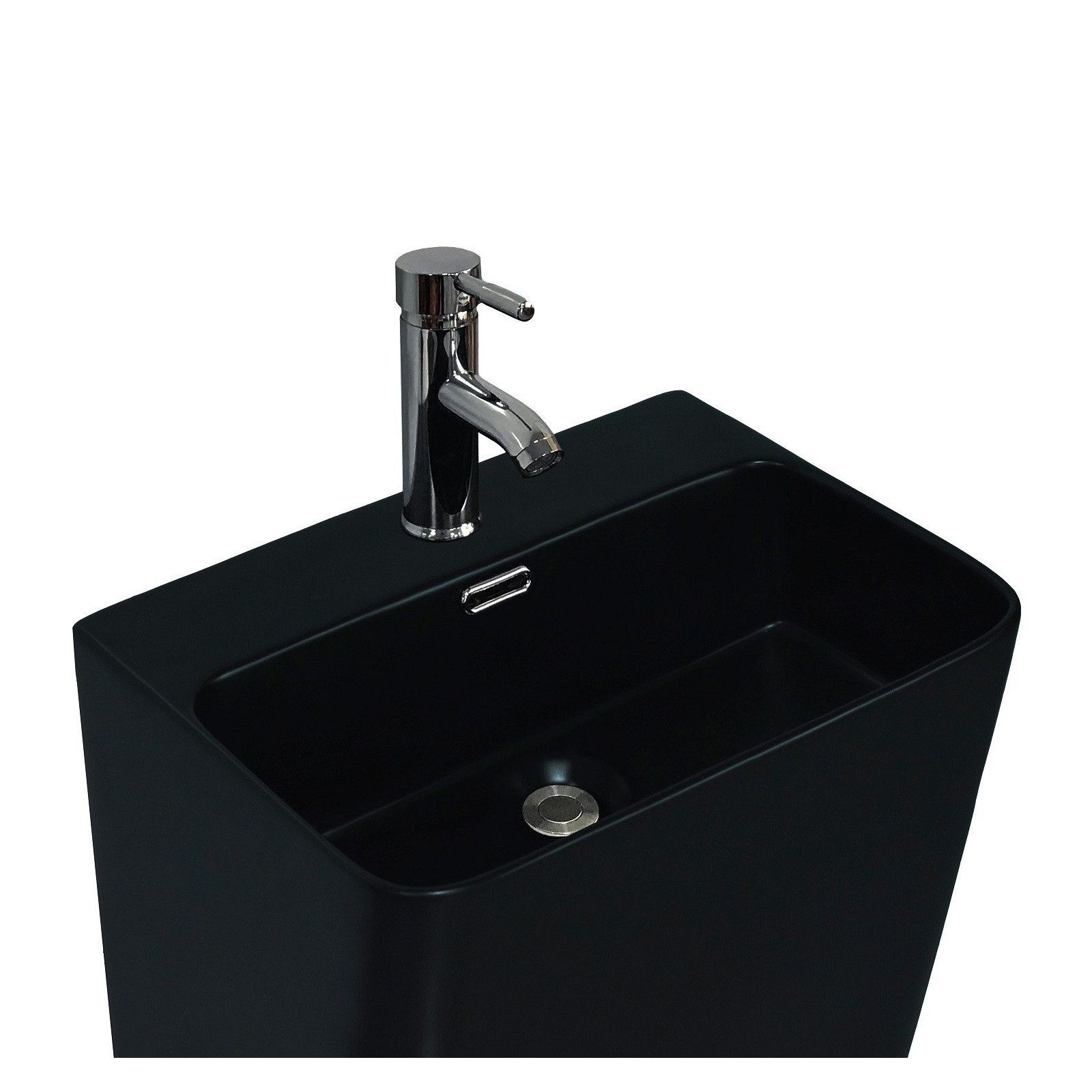 Lavabo Colonne Totem Céramique Noir H85 EKO