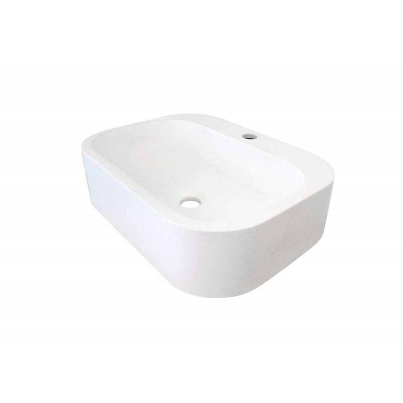 Vasque blanche à poser - Résine L50 ITO