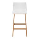 Tabourets de Bar Ilot Central H65cm Bois et Blanc TANNA | Lot de 4