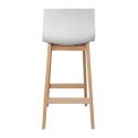 Tabourets de Bar Ilot Central H65cm Bois et Blanc TANNA | Lot de 4