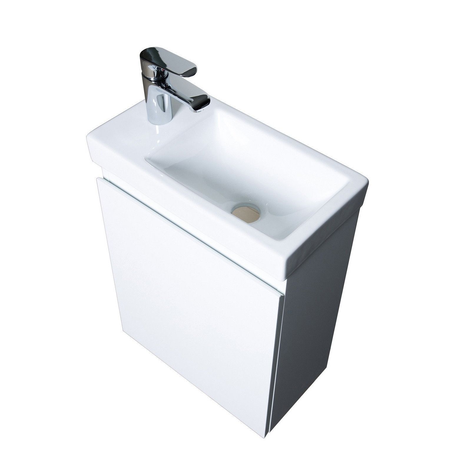 Lave-mains LISA + Miroir Mural L40 cm tablette Blanche Lave-mains LISA + Miroir Mural L40 cm tablette Blanche