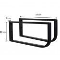 Ensemble de Salle de Bain WILL - Plan suspendu 60 cm + Equerres porte serviettes + Vasque + Miroir