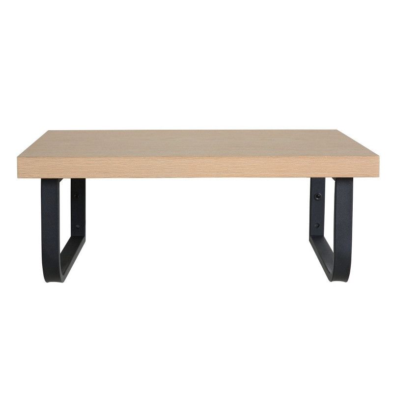 Ensemble de Salle de Bain WILL - Plan suspendu 60 cm + Equerres porte serviettes + Vasque + Miroir