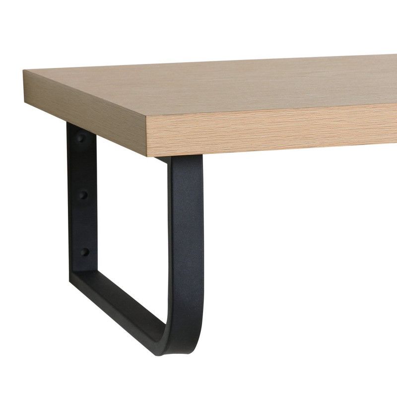 Ensemble de Salle de Bain WILL - Plan suspendu 60 cm + Equerres porte serviettes + Vasque + Miroir