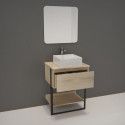 Ensemble de Salle de bain NINA Meuble 60CM + Vasque COMA + Miroir Ensemble de Salle de bain NINA Meuble 60CM + Vasque COMA + Miroir