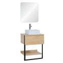 Ensemble de Salle de bain NINA Meuble 60CM + Vasque COMA + Miroir Ensemble de Salle de bain NINA Meuble 60CM + Vasque COMA + Miroir