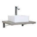 Ensemble de Salle de Bain WILL - Plan suspendu 60 cm + Equerres invisibles + Meuble tiroir + Vasque