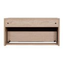 Meuble de Salle de Bain Bois et Métal WILL - Plan de toilette suspendu 120 cm + Vasque + Miroir
