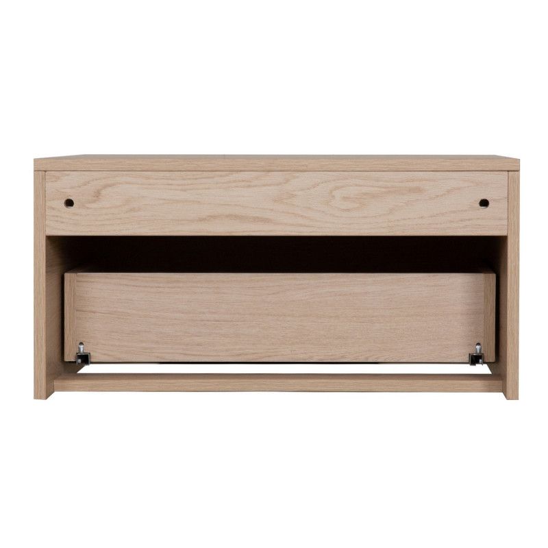 Meuble de Salle de Bain Bois et Métal WILL - Plan de toilette suspendu 120 cm + Vasque + Miroir