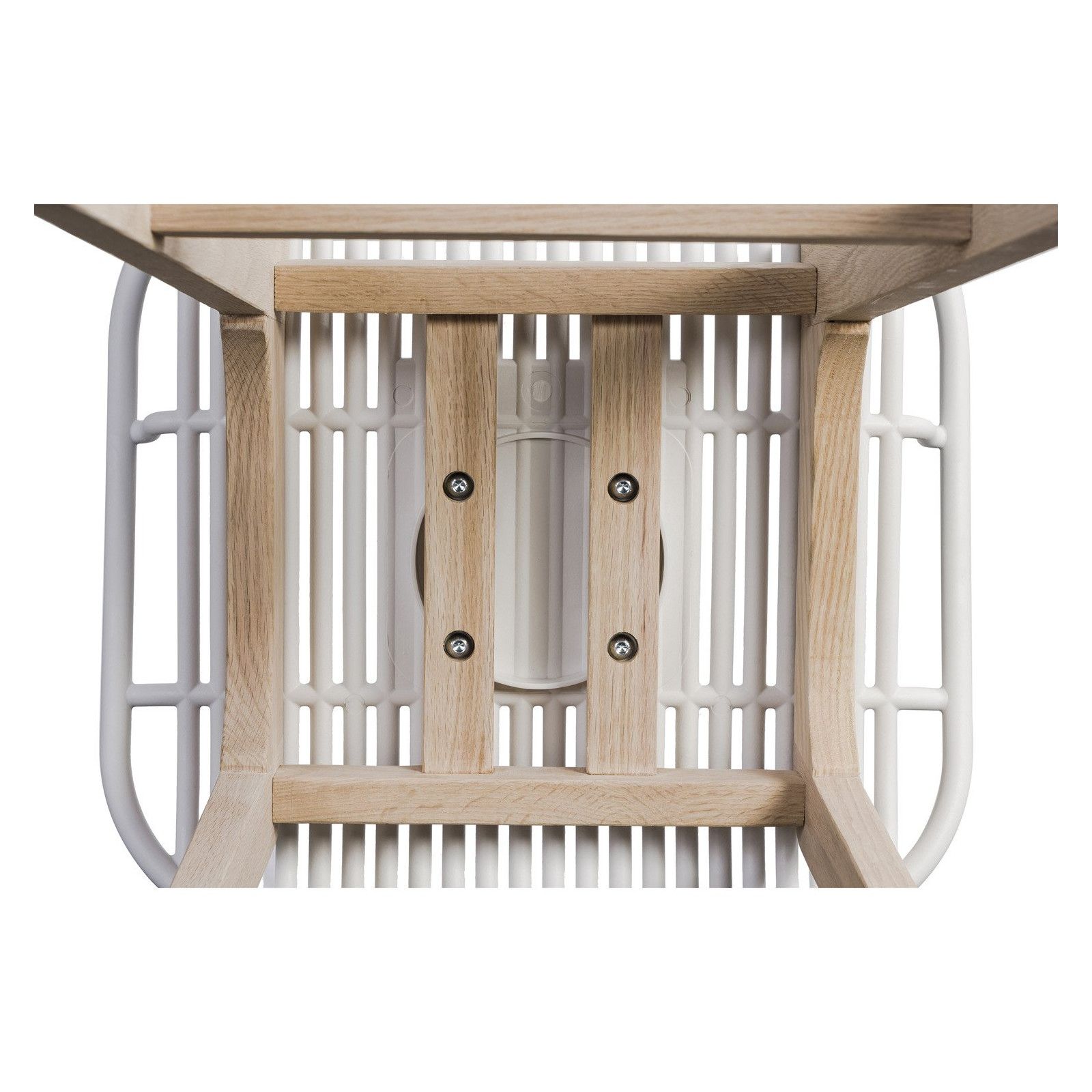 Tabourets de Bar Îlot Central Bois et Blanc H65cm MALMO | Lot de 4