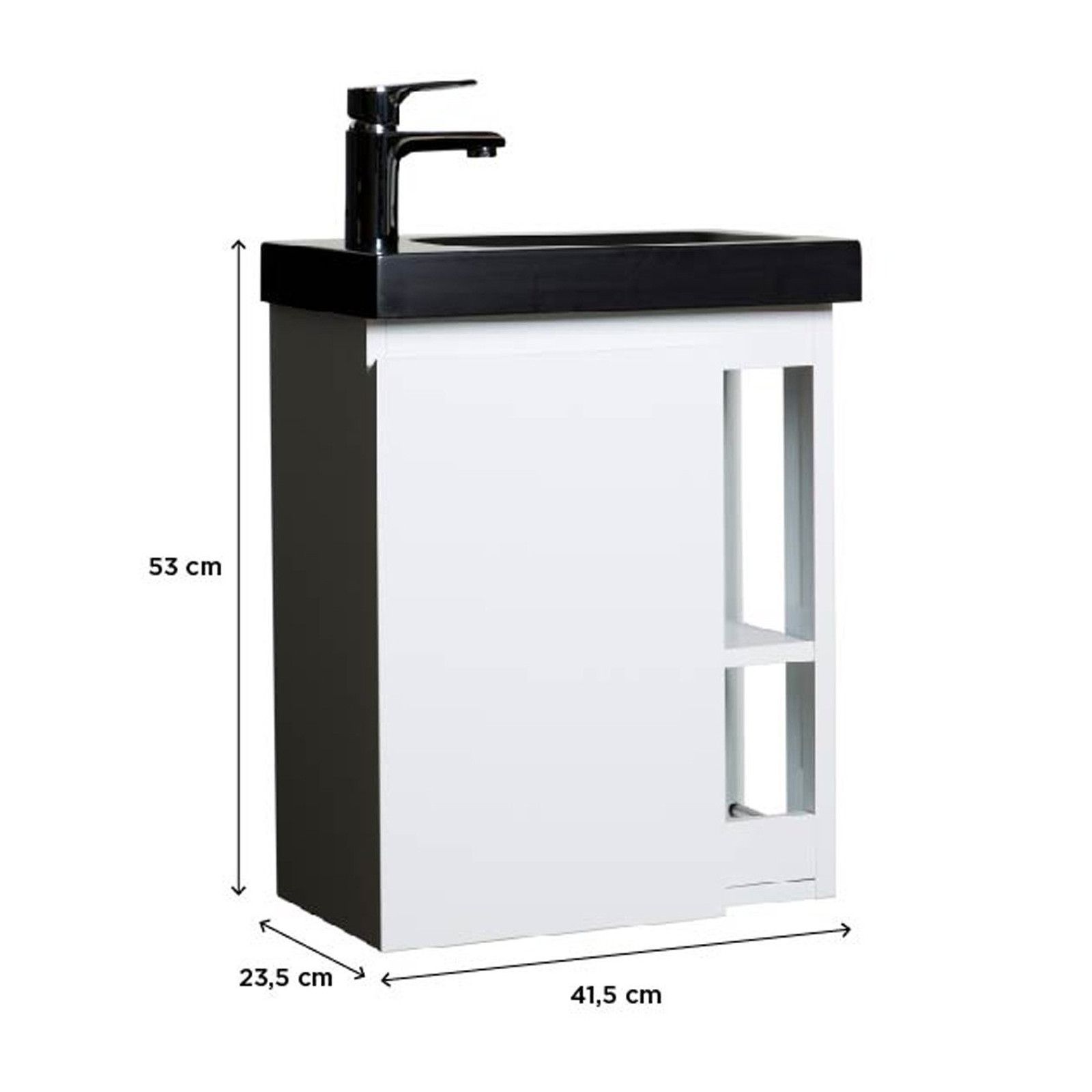 Lave-mains Blanc & noir L41,5 x H53 HAMPTON Lave-mains Blanc & noir L41,5 x H53 HAMPTON
