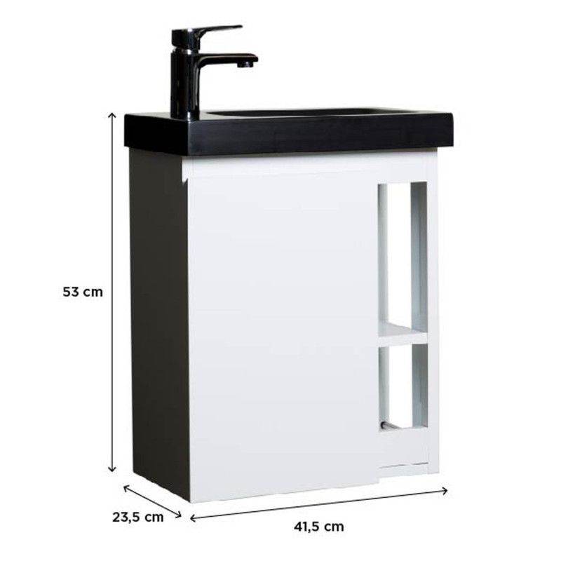 Lave-mains Blanc & noir L41,5 x H53 HAMPTON