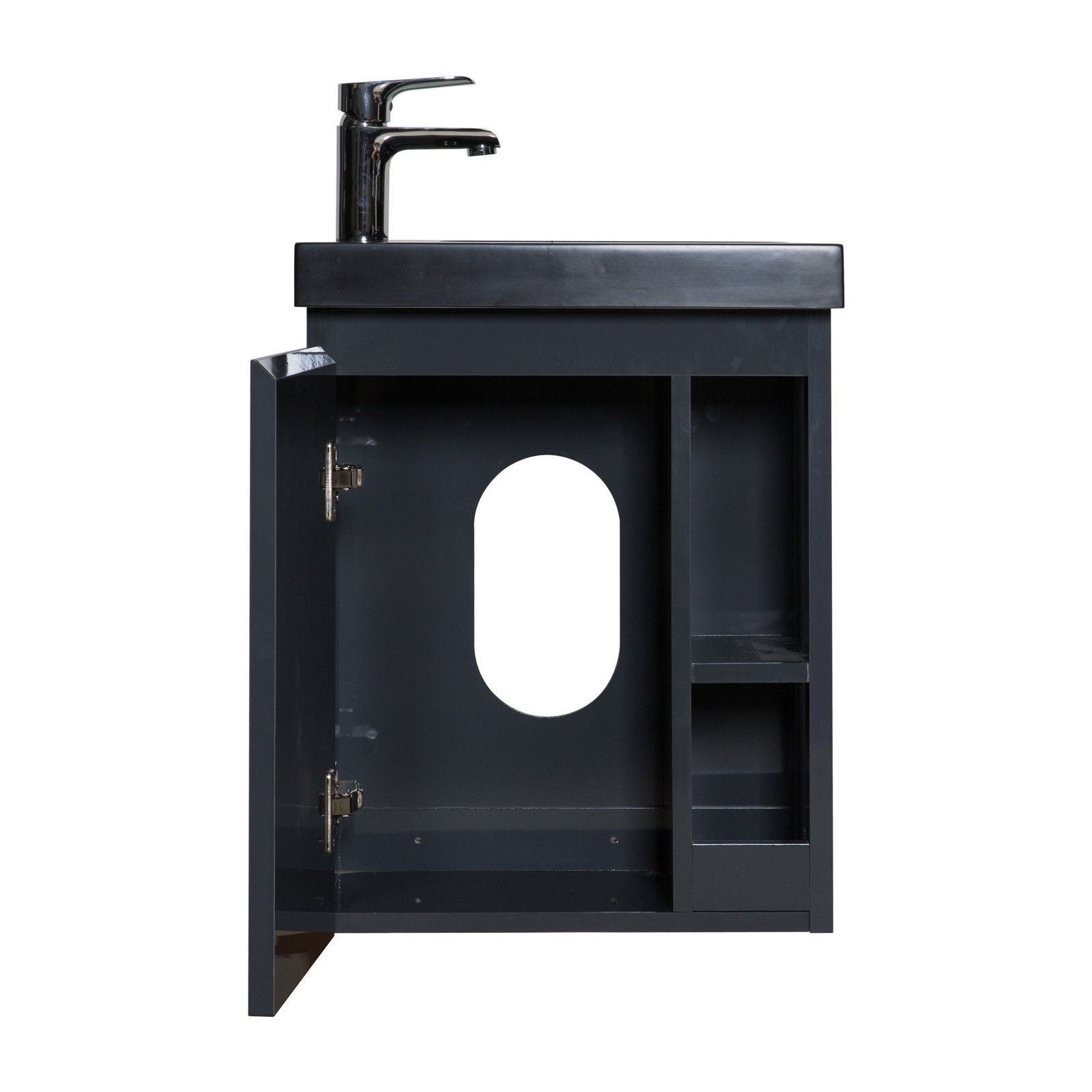 Lave-mains Gris & noir L41,5 x H53 HAMPTON Lave-mains Gris & noir L41,5 x H53 HAMPTON