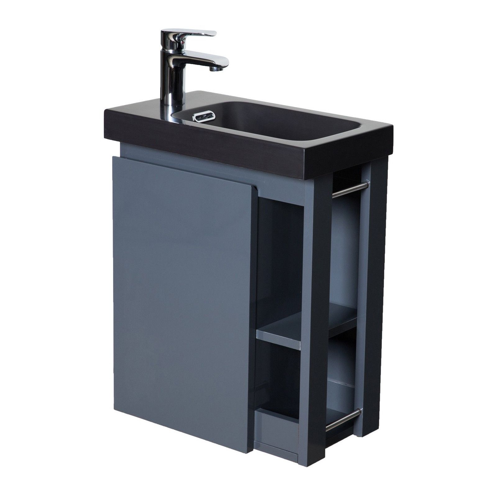 Lave-mains Gris & noir L41,5 x H53 HAMPTON Lave-mains Gris & noir L41,5 x H53 HAMPTON