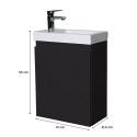 Meuble Lave-mains Noir Mat L41 x H53 LISA Meuble Lave-mains Noir Mat L41 x H53 LISA