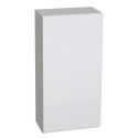 Module de rangement fermé WILL - Meuble haut Salle de Bain 1 porte - Décor Chêne ou Blanc Laqué